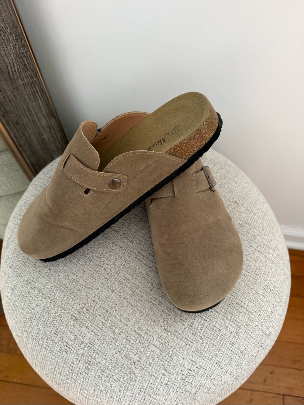 Women’s Slides Slip-On Suede Clog - Taupe